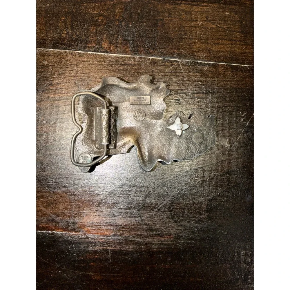 Vintage‎ 1979 Bergamot Brass Works Western Stagecoach Horse Belt Buckle Made USA